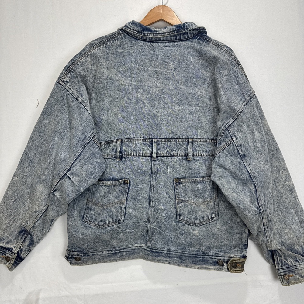 VTG RARE  40s Wild Blues Denim Design  Lined Jacket  Distressed Rivets Acid Wash - Picture 14 of 14